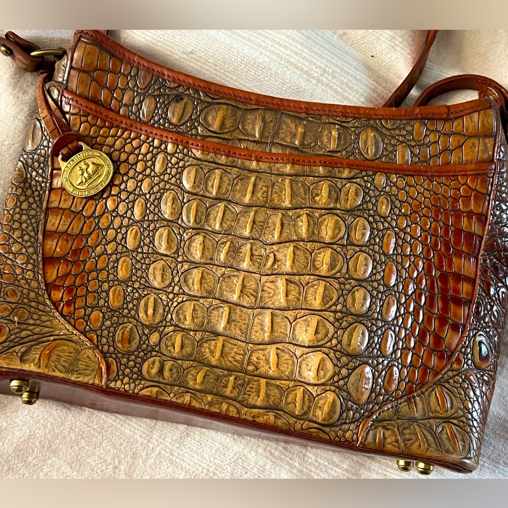 Brahmin - Croc Embossed Leather Handbag
